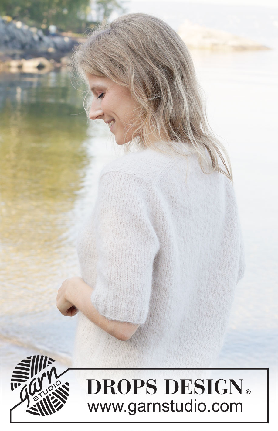 Misty Move / DROPS 258-11 - Strikket genser i 1 tråd DROPS Melody eller 2 tråder DROPS Brushed Alpaca Silk. Arbeidet strikkes ovenfra og ned med europeisk bærestykke og korte ermer.  Størrelse S - XXXL.
