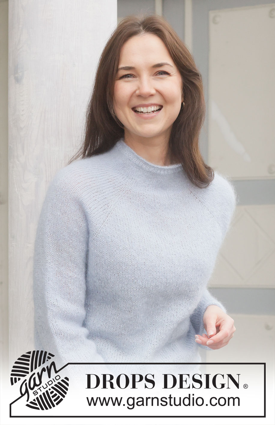 Morning Dream / DROPS 259-13 - Knitted jumper in 2 strands DROPS Kid-Silk. The piece is worked top down with stocking stitch, raglan and rolled edges. Sizes S - XXXL.