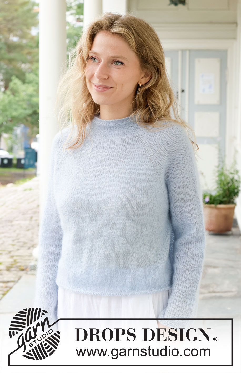 Morning Dream / DROPS 259-13 - Knitted jumper in 2 strands DROPS Kid-Silk. The piece is worked top down with stocking stitch, raglan and rolled edges. Sizes S - XXXL.