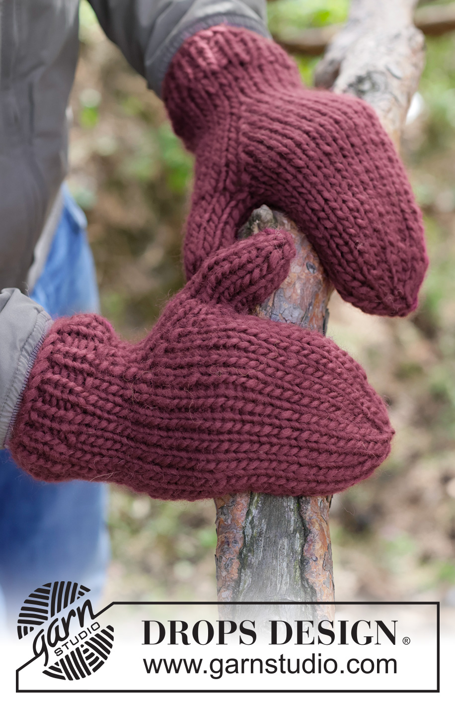 Cold Cellar Mittens / DROPS 260-29 - Stickade vantar till herr i DROPS Snow. Arbetet stickas i slätstickning från handleden till fingertopparna.