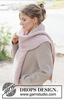 Sugarplum Snuggle Scarf / DROPS 261-19 - Bufanda a ganchillo en DROPS Air. La labor está realizada de ida y vuelta.