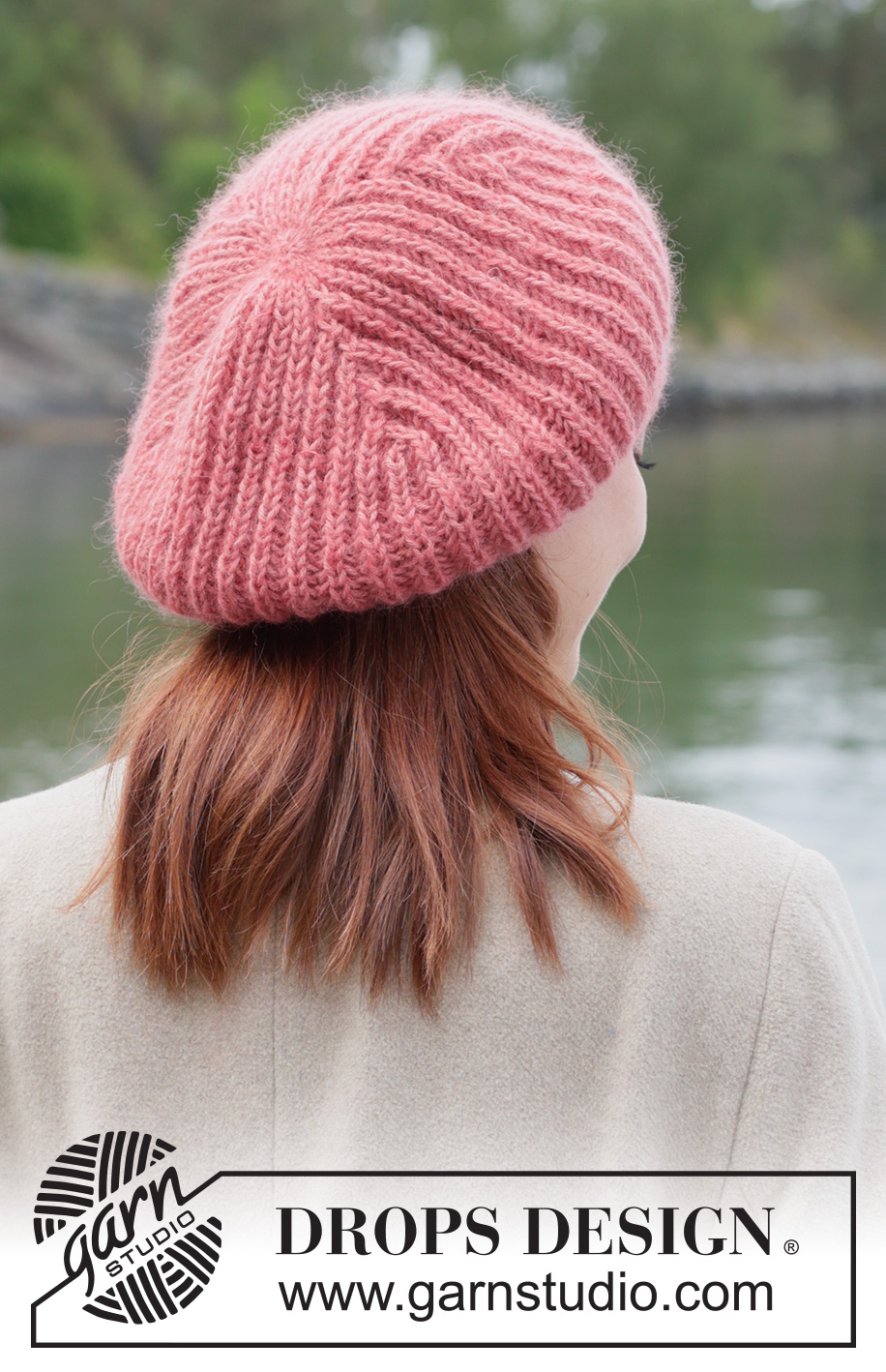 Strawberry Kiss Beret / DROPS 261-23 - Baret pletený zdola nahoru chytovým patentem z příze DROPS Nord nebo DROPS Alpaca a DROPS Kid-Silk.