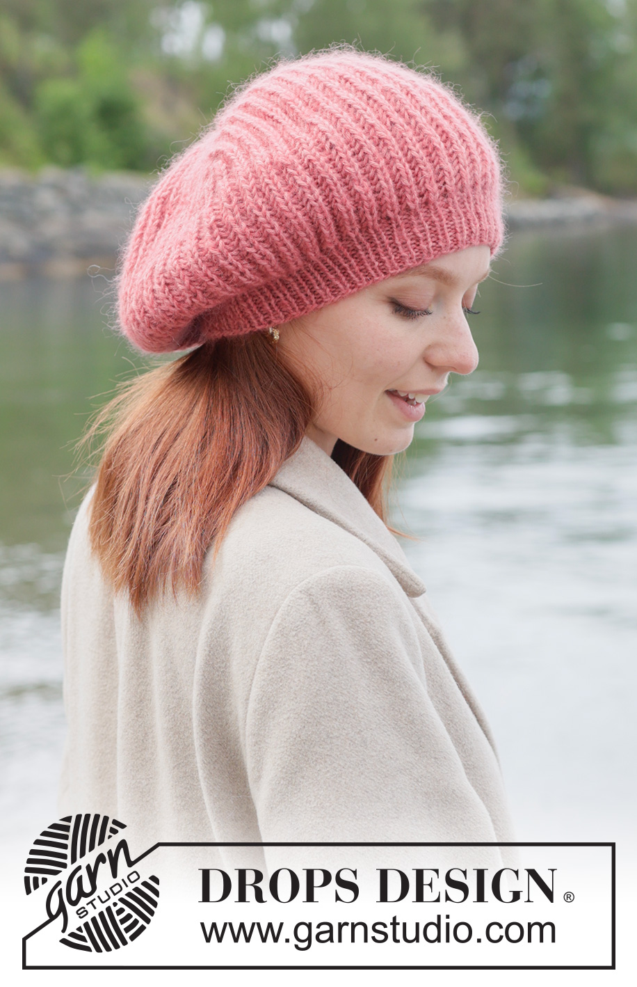 Strawberry Kiss Beret / DROPS 261-23 - Baret pletený zdola nahoru chytovým patentem z příze DROPS Nord nebo DROPS Alpaca a DROPS Kid-Silk.