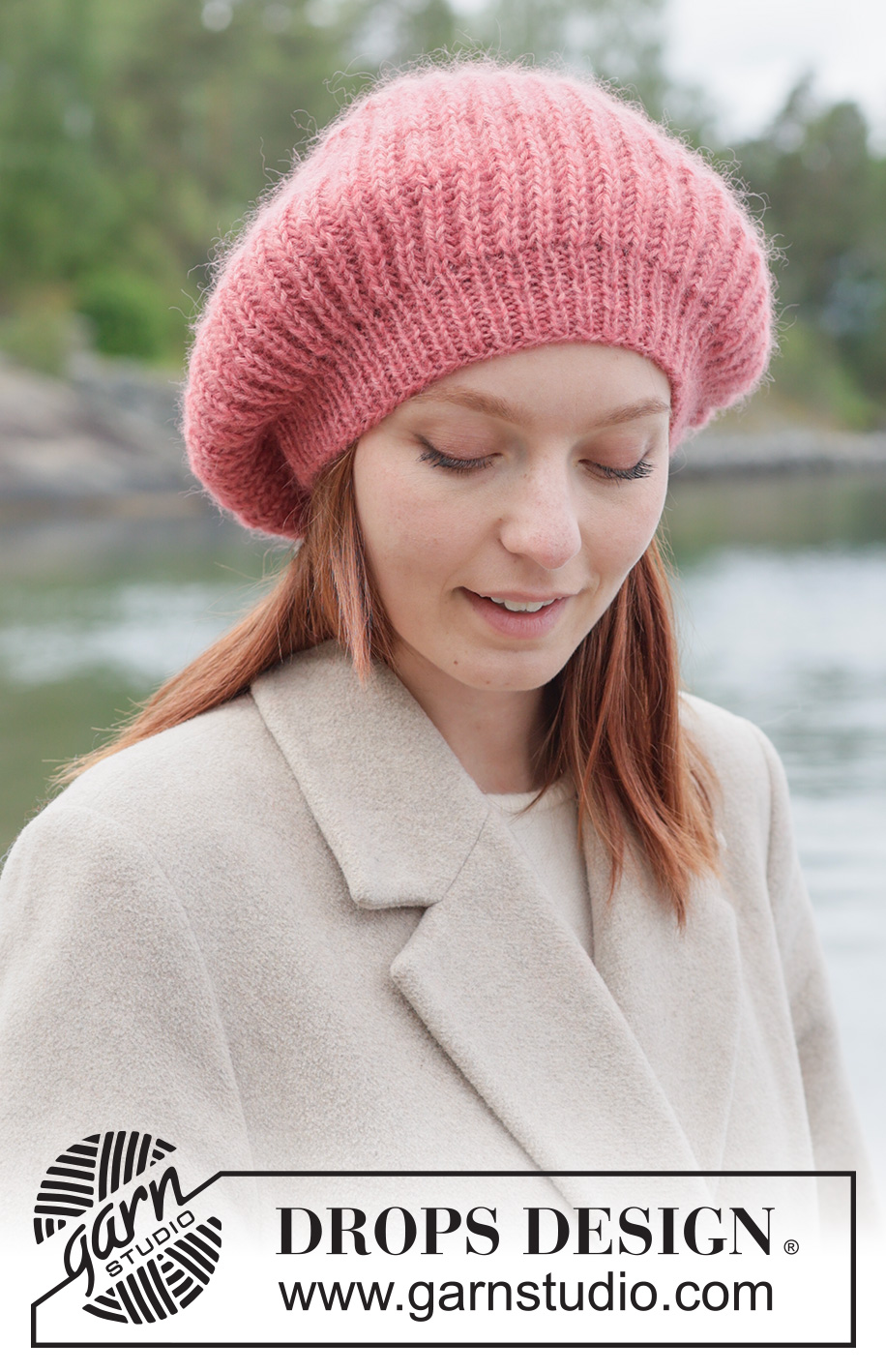 Strawberry Kiss Beret / DROPS 261-23 - Baret pletený zdola nahoru chytovým patentem z příze DROPS Nord nebo DROPS Alpaca a DROPS Kid-Silk.