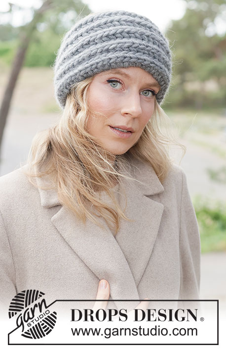Pebble Patch Headband / DROPS 261-33 - DROPS Polaris lõngast edasi-tagasi kootud patentkoes peapael