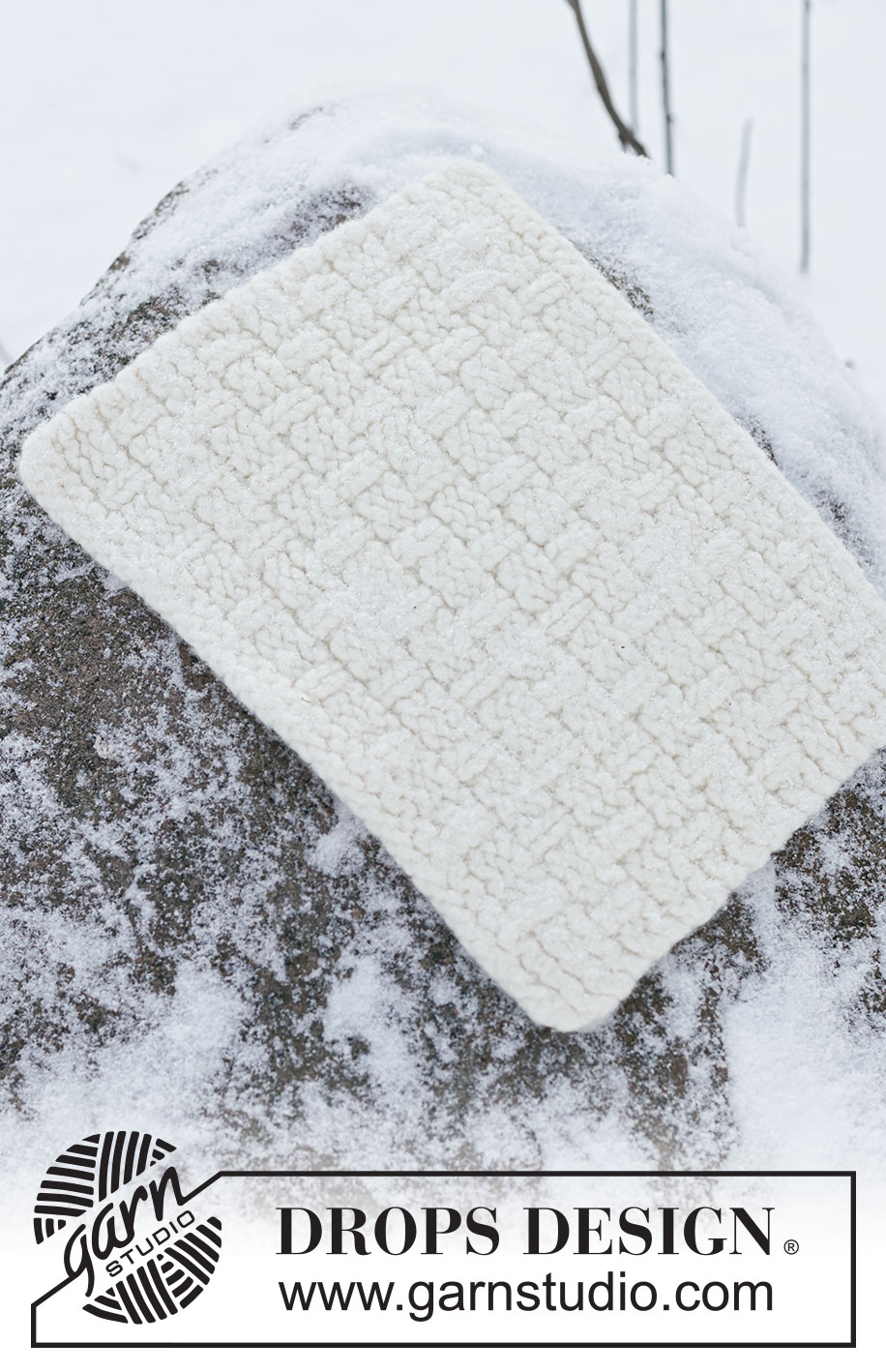 Nimbus Nest Seat Pad / DROPS 261-77 - DROPS Polaris lõngast kootud ja vanutatud reljeefse mustriga istumisalus