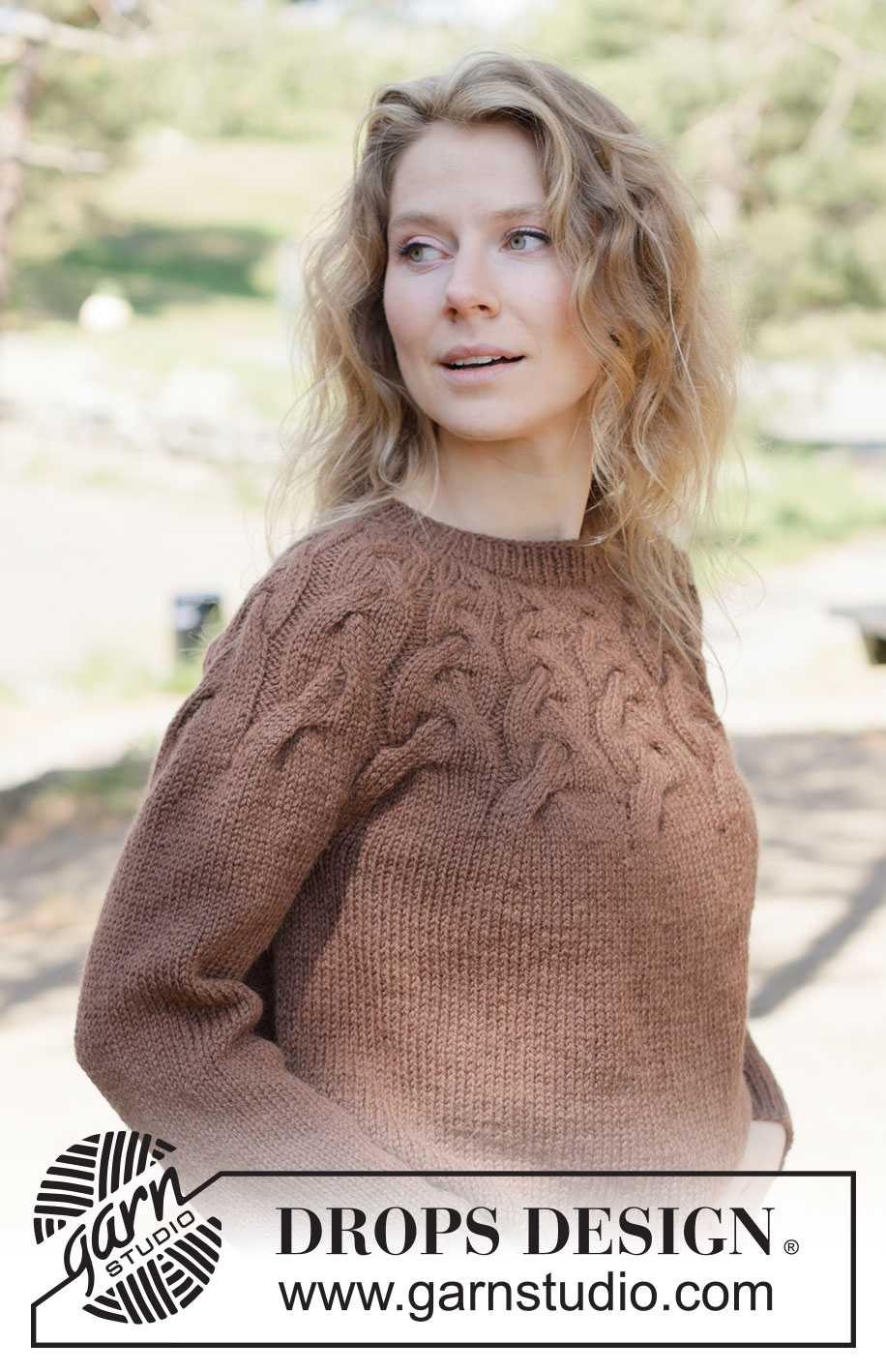 Autumn Valley Sweater / DROPS 262-15 - Knitted jumper in DROPS Nepal or DROPS Big Merino. The piece is worked top down with round yoke and cables. Sizes XS - XXXL.