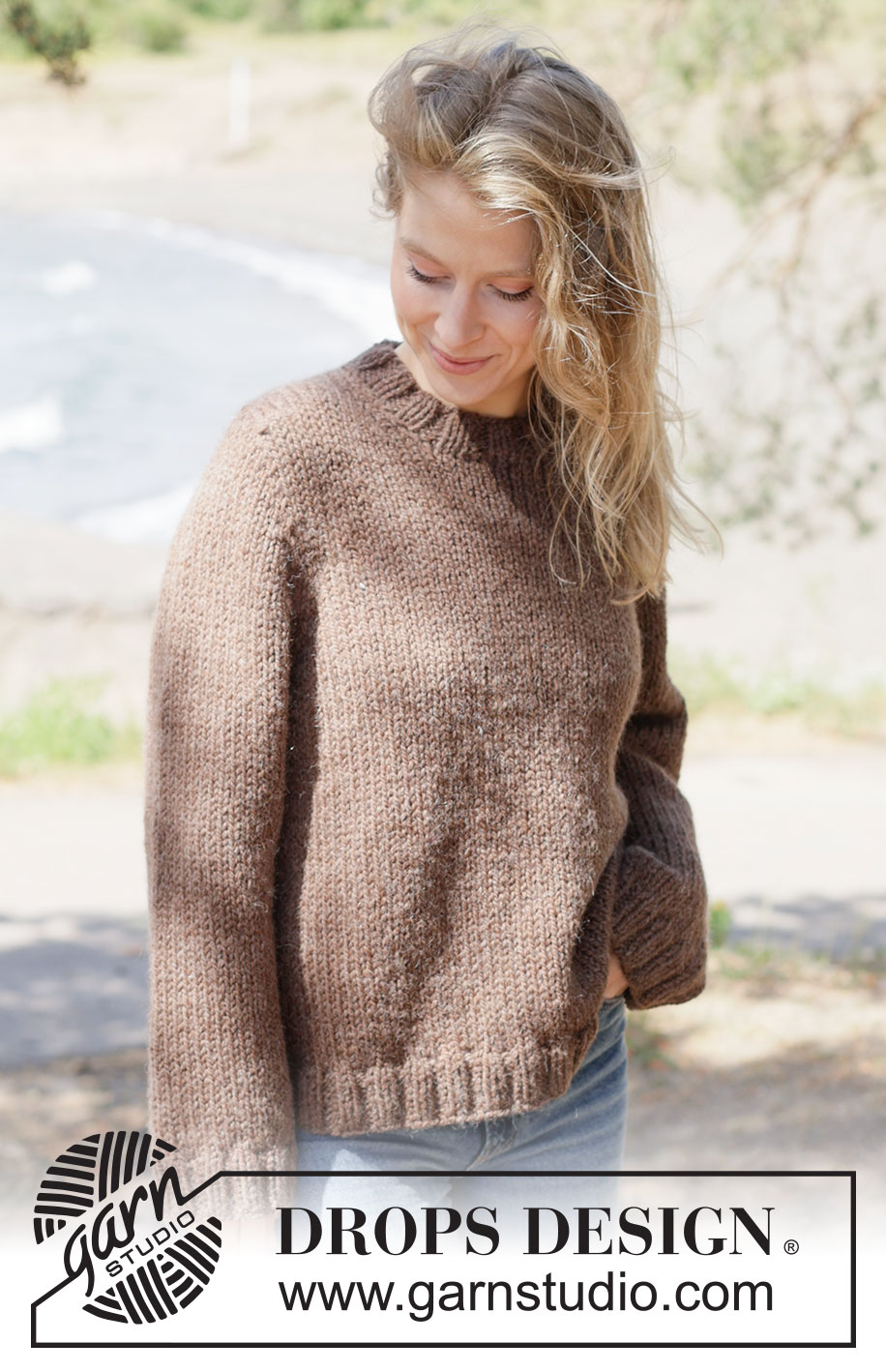 Earthbound Sweater / DROPS 262-28 - Kötött pulóver DROPS Andes vagy DROPS Snow fonalból. A darabot fentről lefelé haladva kötjük harisnyakötéssel és európai vállrésszel. XS-XXXL méretben