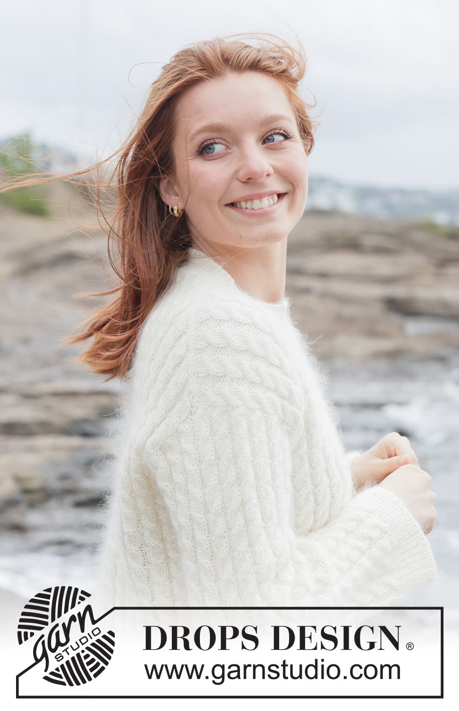 Soft Waves Sweater / DROPS 262-7 - 1 DROPS Flora või 1 DROPS Alpaca ja 1 DROPS Kid-Silk lõngadest ülevalt alla kootud Euroopa passega, üheskootud varrukatega ja palmikutega džemper  suurustele S kuni XXXL