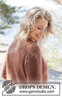 Autumn Nutmeg Cardigan / DROPS 262-8 - Stickad kofta i 1 tråd DROPS Nord och 2 trådar DROPS Kid-Silk eller 1 tråd DROPS BabyMerino och 2 trådar DROPS Kid-Silk. Arbetet stickas uppifrån och ner med europeiskt ok. Storlek XS - XXXL.