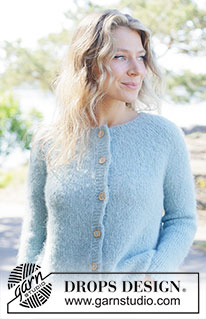 Tide Song Cardigan / DROPS 263-23 - Strikket jakke i DROPS Melody. Arbeidet strikkes ovenfra og ned i glattstrikk med rundfelling og i-cord. Størrelse XS - XXXL.