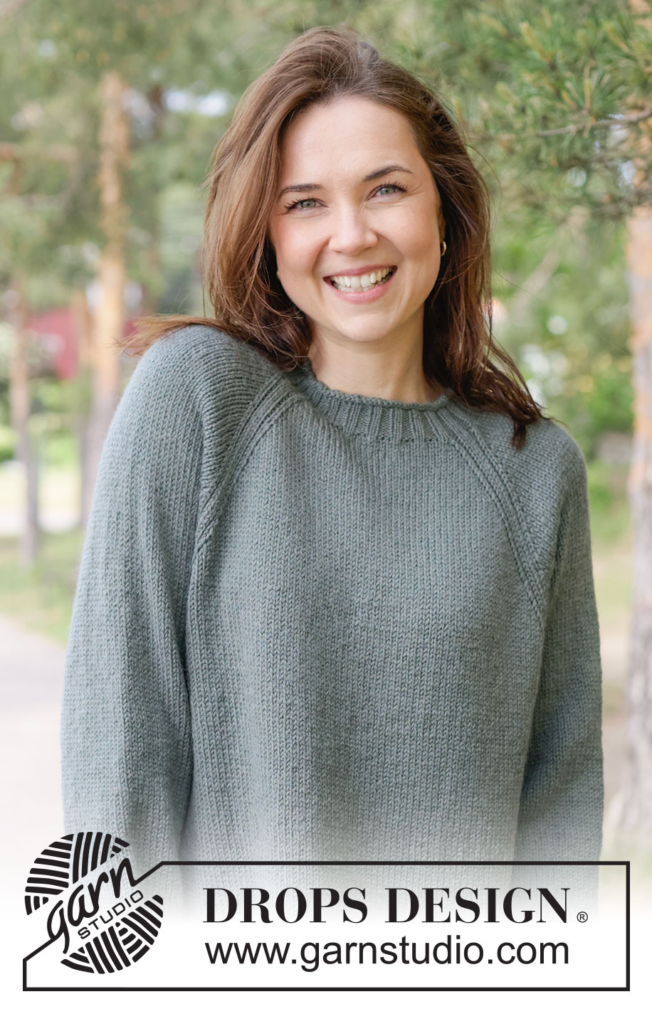 Mossline Sweater / DROPS 263-29 - Knitted jumper in DROPS Lima or DROPS Cotton Merino. The piece is worked top down in stocking stitch, with raglan and rolled neck. Sizes XS - XXXL.