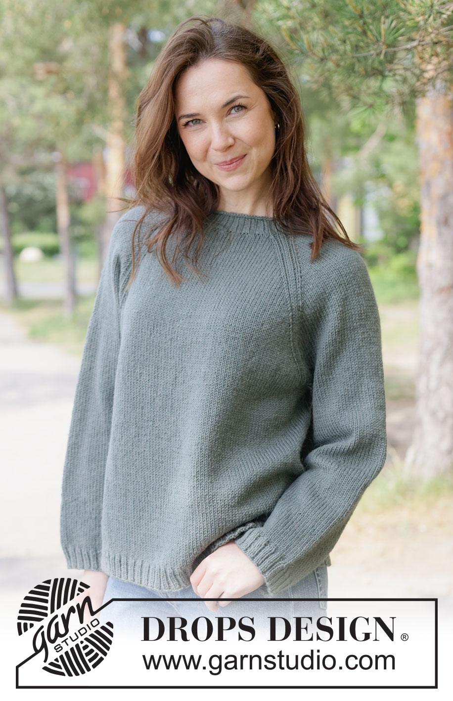 Mossline Sweater / DROPS 263-29 - Knitted jumper in DROPS Lima or DROPS Cotton Merino. The piece is worked top down in stocking stitch, with raglan and rolled neck. Sizes XS - XXXL.