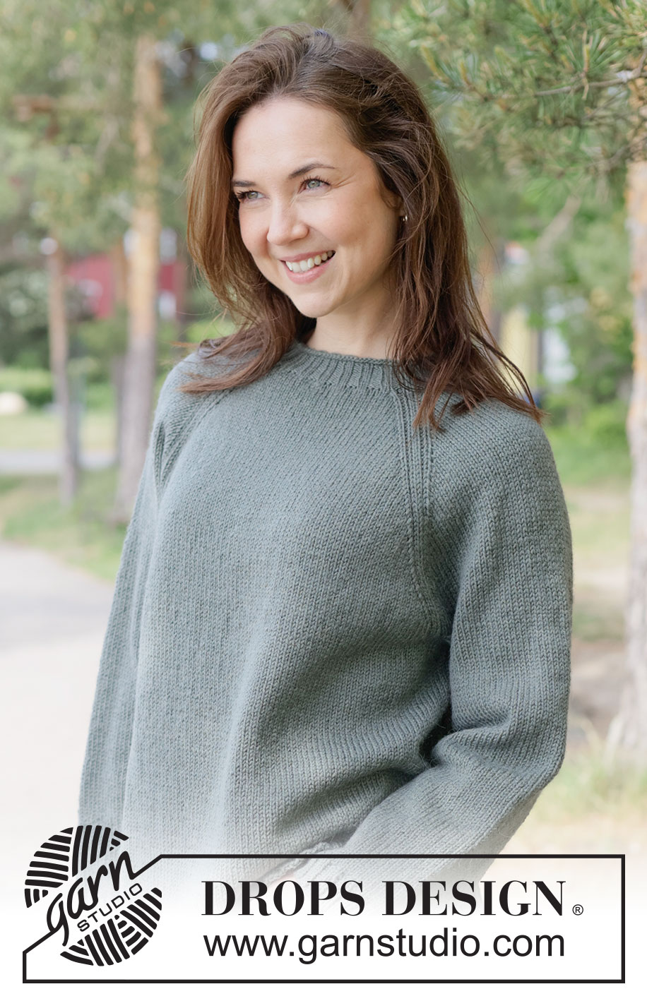 Mossline Sweater / DROPS 263-29 - Knitted jumper in DROPS Lima or DROPS Cotton Merino. The piece is worked top down in stocking stitch, with raglan and rolled neck. Sizes XS - XXXL.