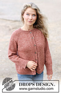 Canyon Twist Cardigan / DROPS 264-20 - Rozpinany sweter na drutach przerabiany od góry do dołu, z włóczki DROPS Fiesta. Wykonany dżersejem, z reglanowymi rękawami. Od XS do XXXL.