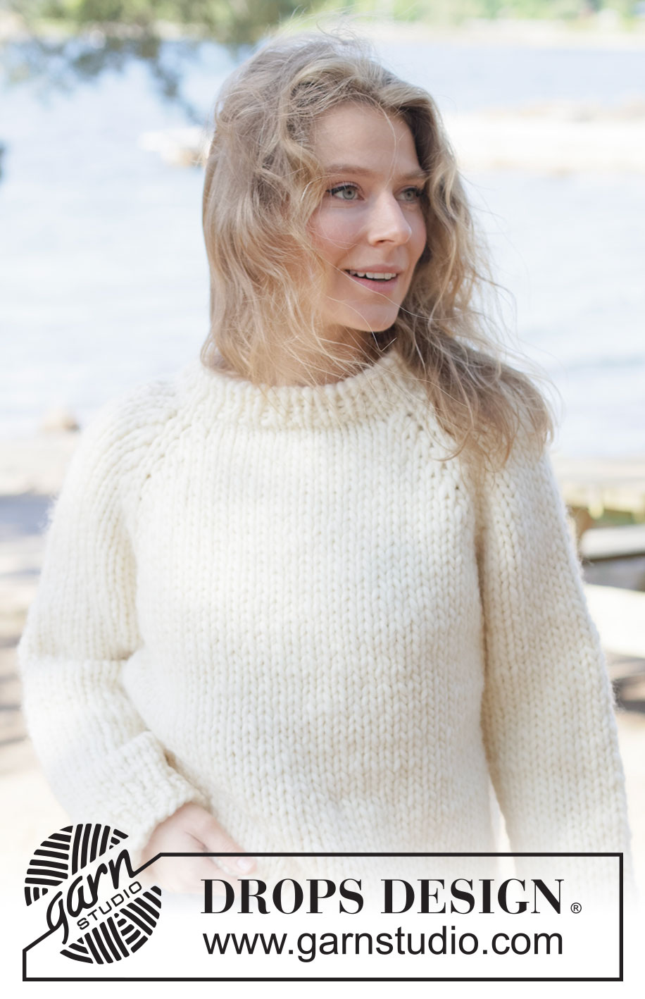 Quiet Hours Sweater / DROPS 264-26 - Kötött pulóver 1 szál DROPS Polaris fonalból, vagy 2 szál DROPS Snow fonal fonalat összefogva A darabot fentről lefelé irányban készítjük, raglán szabásvonallal. Méret: XS - XXXL