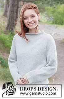 Winter’s Breath Sweater / DROPS 264-34 - Gestrickter Pullover in DROPS Puna. Die Arbeit wird von oben nach unten glatt rechts mit Sattelschulter gestrickt. Größe XS - XXXL.