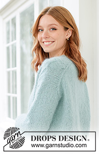 Knotted Vine Sweater / DROPS 266-23 - Knitted over-sized jumper in DROPS Melody. The piece is worked top down with diagonal/European shoulders, cables and rolled edges. Sizes XS - XXXL.