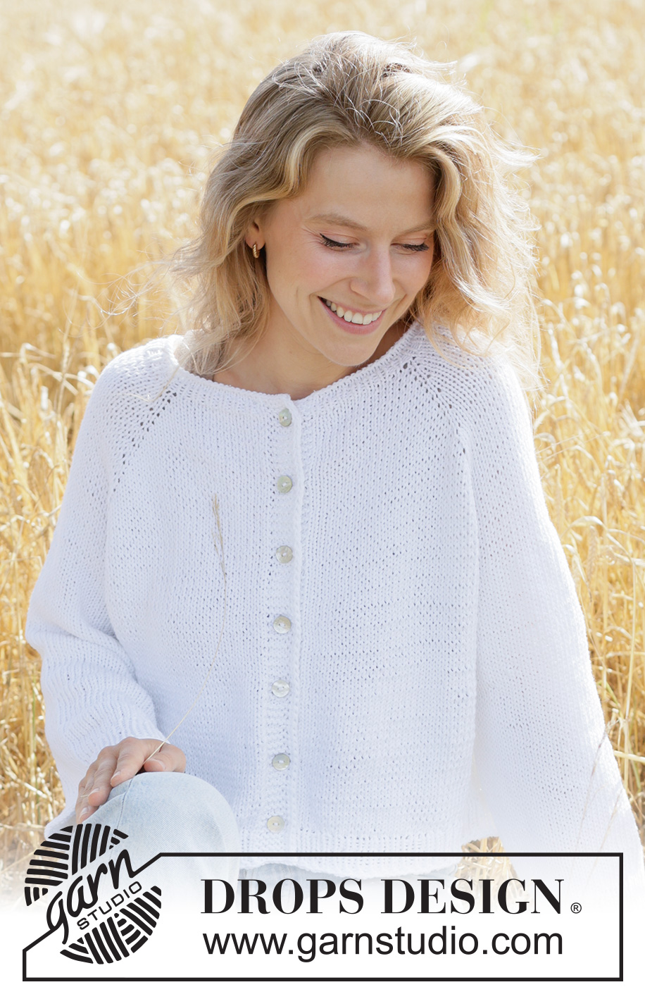 Summer Living Cardigan / DROPS 267-26 - Kötött kardigán DROPS Paris fonalból A darabot fentről lefelé irányban készítjük, raglán szabásvonallal és harisnyakötéssel Méret: XS - XXXL