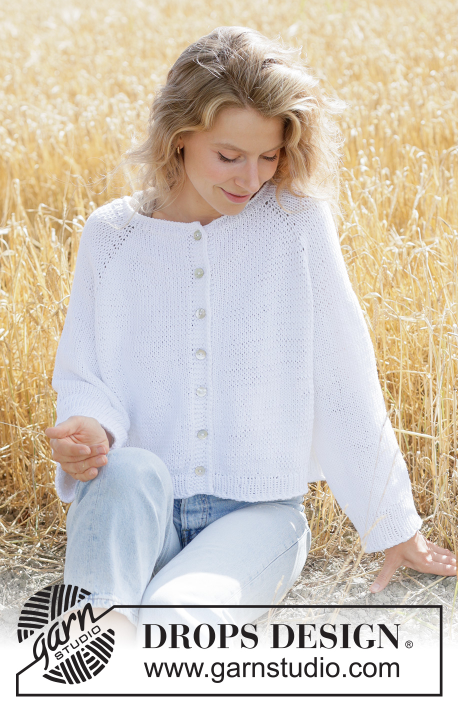 Summer Living Cardigan / DROPS 267-26 - Kötött kardigán DROPS Paris fonalból A darabot fentről lefelé irányban készítjük, raglán szabásvonallal és harisnyakötéssel Méret: XS - XXXL