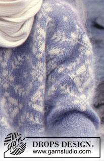 Polar Blues / DROPS 27-7 - DROPS sweater in Vienna or DROPS Melody with Ice Crystals
