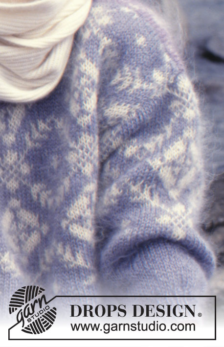 Polar Blues / DROPS 27-7 - DROPS sweater in Vienna or DROPS Melody with Ice Crystals