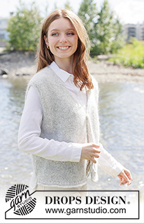 【新品未使用タグ付き】 summer Knit vest アイボリー Bright Dream Vest / DROPS 271-10 - Free knitting patterns by DROPS