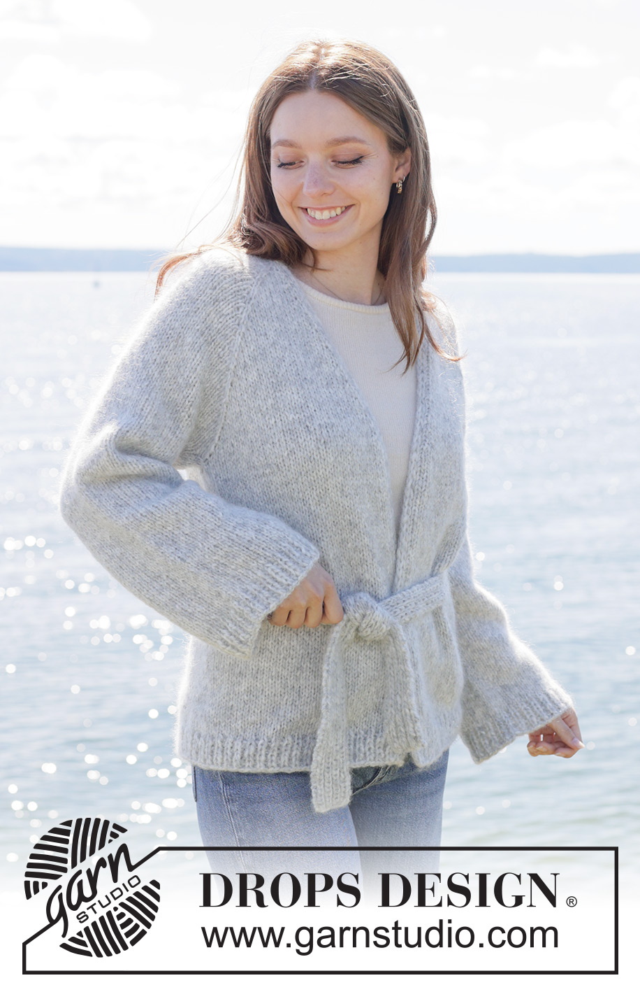 トップス Western Stitch Knit jacket Peaceful Bay Jacket / DROPS 271-18 - Free knitting patterns by