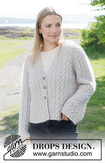Swirling Winter Cardigan / DROPS 271-7 - Free knitting patterns by