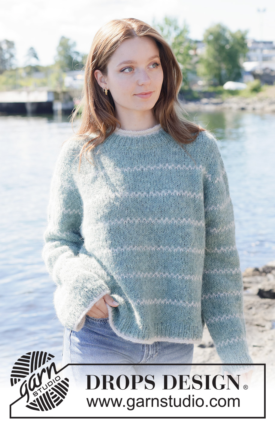 Rare 00s Archive Wool × Silk Switch Top Sailing Memories Sweater / DROPS 271-9 - Free knitting patterns by