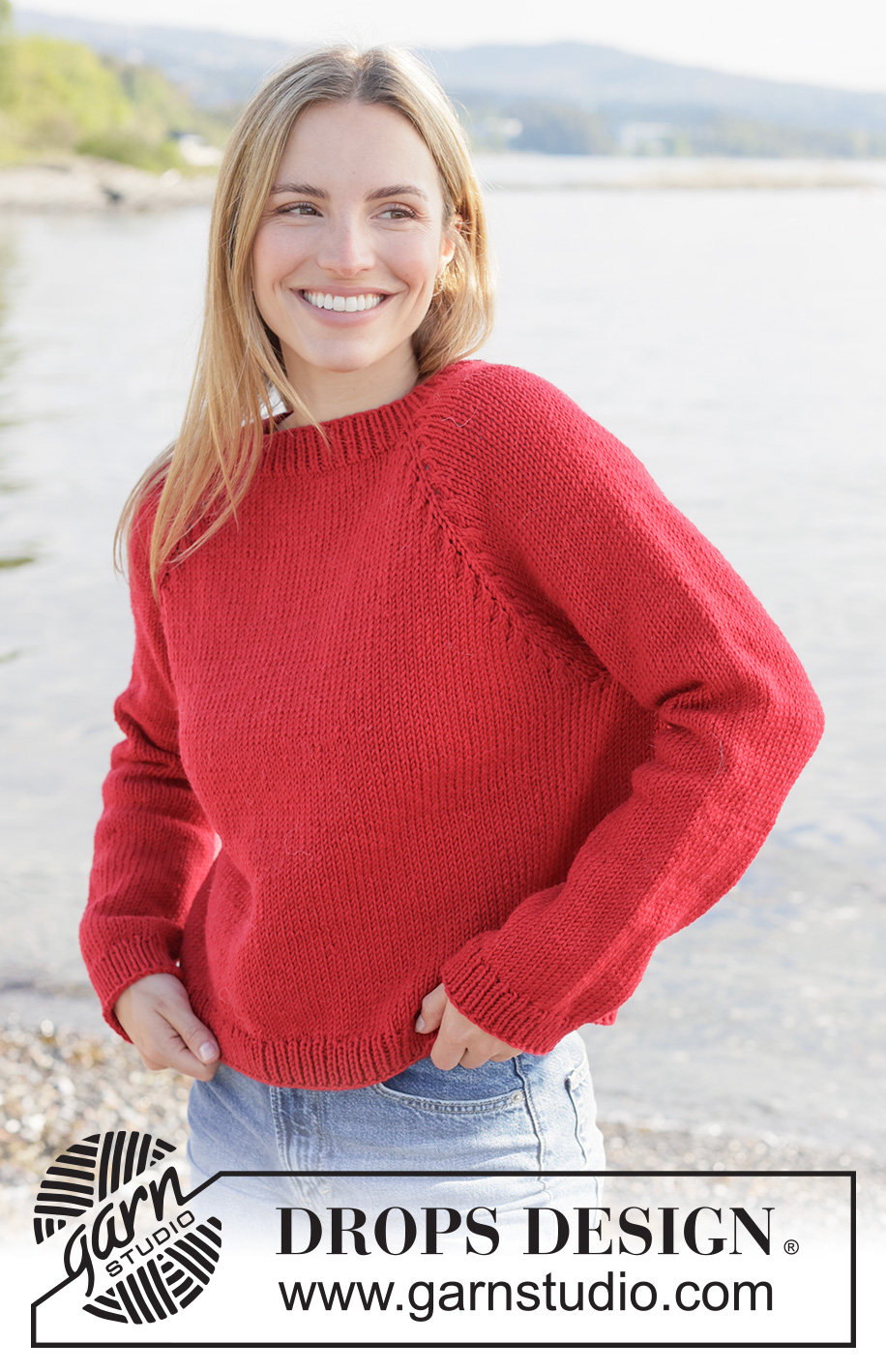 Red Autumn Sweater / DROPS 272-14 - Free knitting patterns by