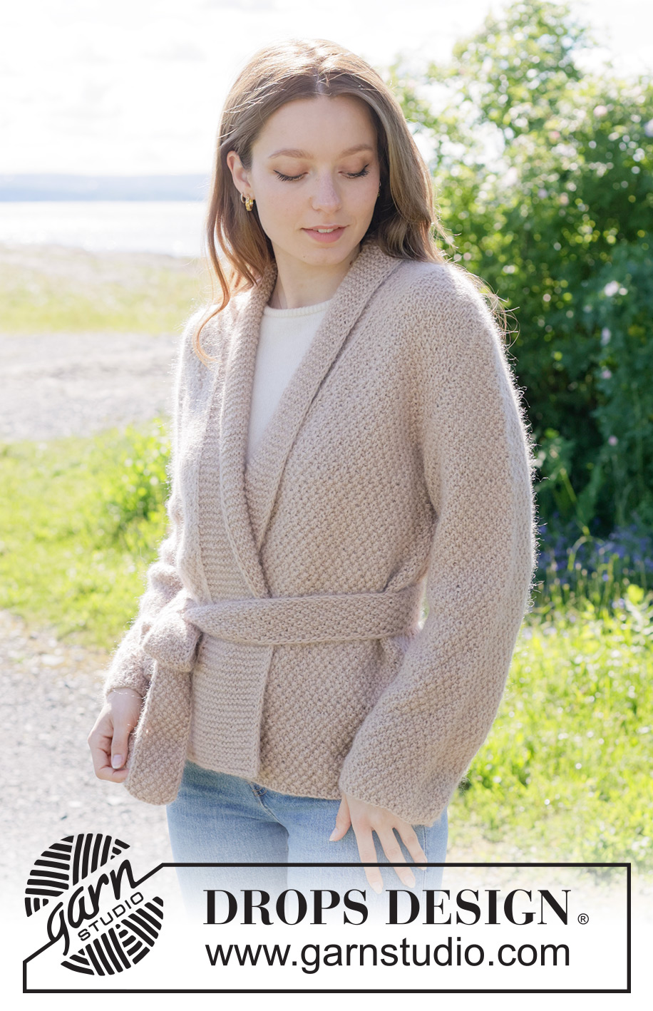 トップス Western Stitch Knit jacket Blush Pearl Jacket / DROPS 272-15 - Free knitting patterns by