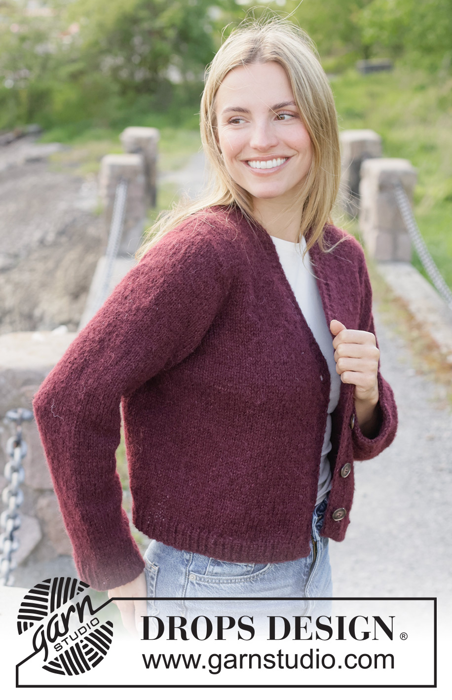 Cranberry Season Cardigan / DROPS 272-37 - Modelos de tricô
