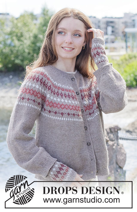 DROPS 272-4 Berry Charm Cardigan
