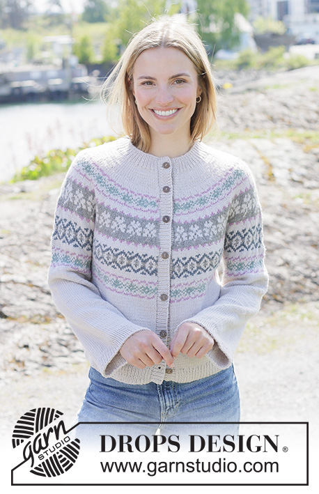 Northern Mosaic Cardigan / DROPS 273-27 - Free knitting patterns
