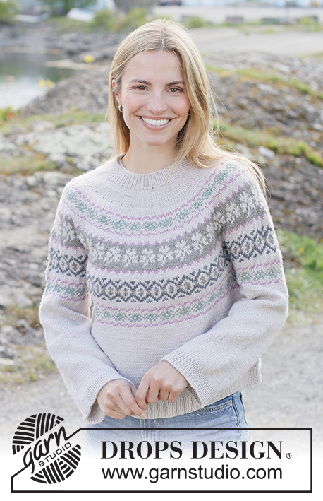 Northern Mosaic Sweater / DROPS 273-28 - Free knitting patterns by