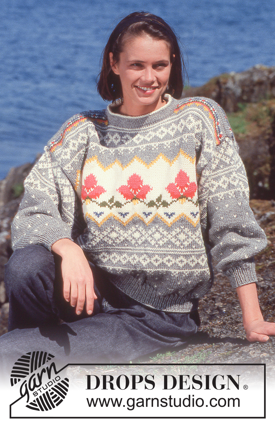Maple Afternoon Sweater / DROPS 28-1 - DROPS  jumper with textured pattern in “Alaska”.  