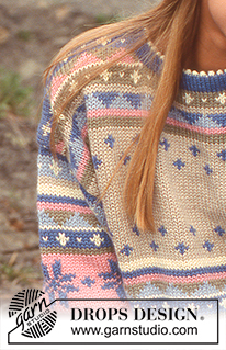 Magical Time / DROPS 28-23 - DROPS jumper in pastels in “Alaska”.  