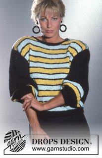 DROPS 3-13 - DROPS stripy jumper in “Toscana” and “Retinella”. Size S - L.