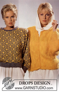 DROPS 3-14 - DROPS jumper with square pattern in “Toscana” and “Retinella”. Size M-L.