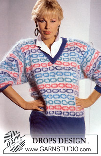 DROPS 3-18 - DROPS sweater with pattern borders in “Karisma Superwash” and “Vienna”. Size S - L.