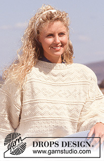 Crossing Waves / DROPS 31-1 - Drops Textured Sweater in “Alaska” Short or long version. 