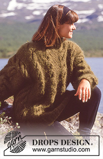 Deep Valley / DROPS 31-16 - DROPS sweater with large cables in “Vienna”. Long or short version. 