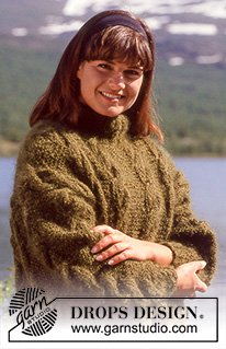 Deep Valley / DROPS 31-16 - DROPS sweater with large cables in “Vienna”. Long or short version. 
