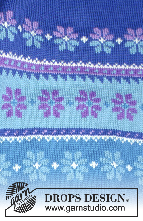 DROPS 31-2 - DROPS Alaska lõngast kootud lillede mustriga dzemper suurustele S kuni L