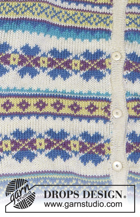 Heart Keeper / DROPS 31-23 - DROPS Jacket with pattern repeat in “Karisma Superwash”