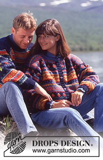 DROPS 31-4 - DROPS Gemusterte Jacke in „Alaska“