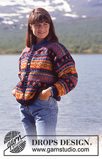 DROPS 31-4 - DROPS Gemusterte Jacke in „Alaska“