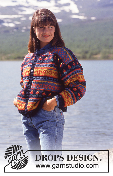 DROPS 31-4 - DROPS Gemusterte Jacke in „Alaska“