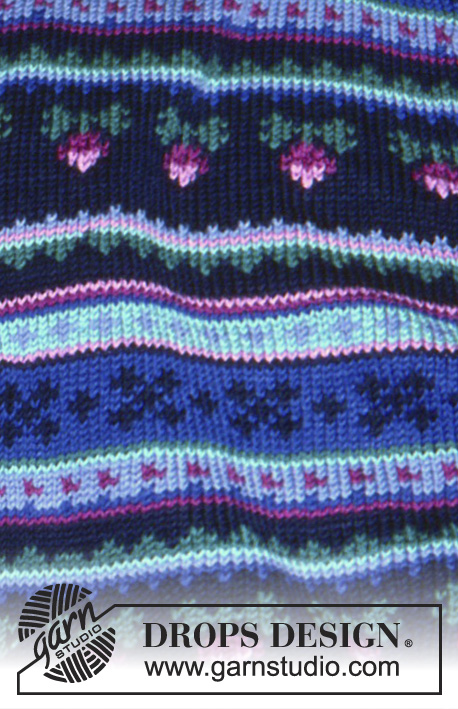 DROPS 31-9 - DROPS Jacket with blueberry repeat in “Karisma Superwash”